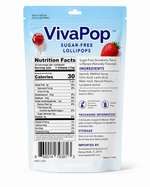 VivaPop Sugar-Free Strawberry Lollipops — 10 Count