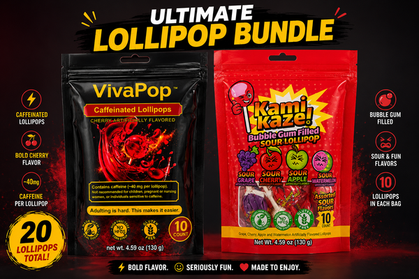 Dazzler Starter Duo — Kamikaze Sour Pops + VivaPop Caffeine