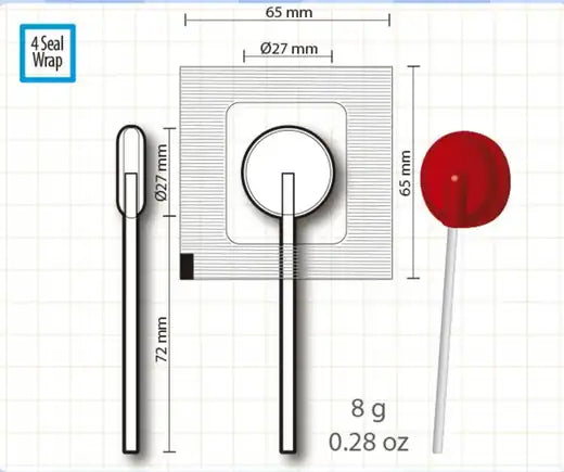 Round flat lollipop