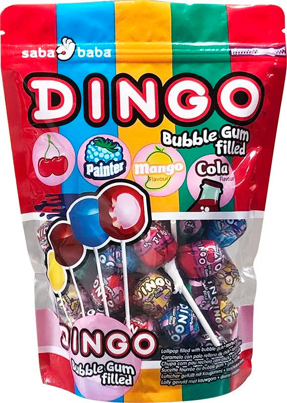 Dingo assorted bubble-gum-filled lollipops